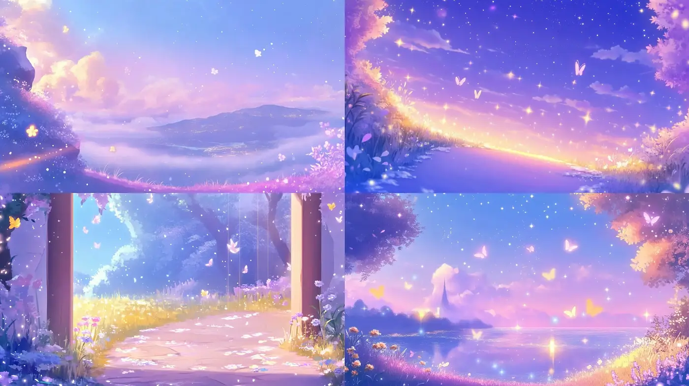 Ethereal Twilight Pastel Dreamscape - Midjourney sref style