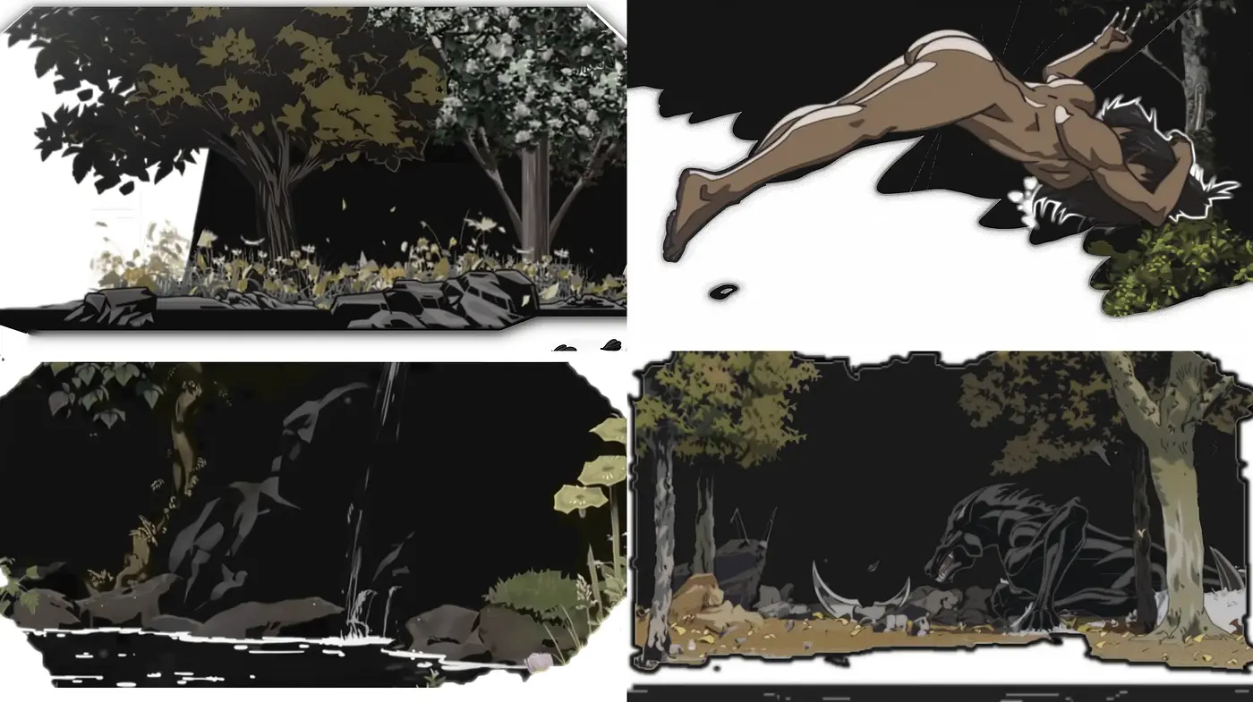 Stylized Nature in Monochromatic Hues with a Contemporary Edge - Midjourney sref style