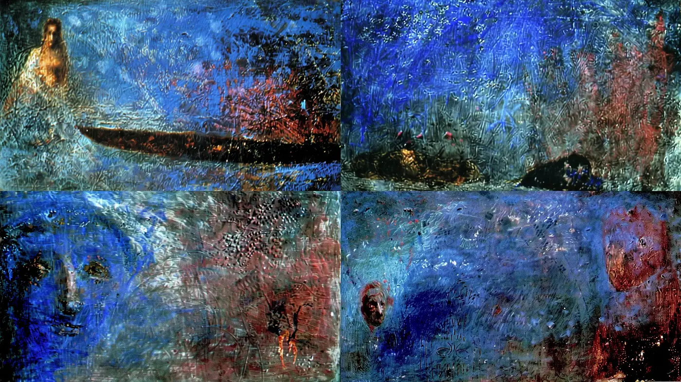 Abstract Expressionist Textural Resonance - Midjourney sref style