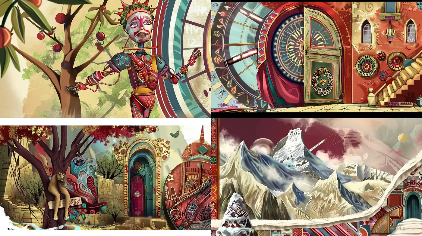 Eclectic Dreamscape Fusion - Midjourney sref style