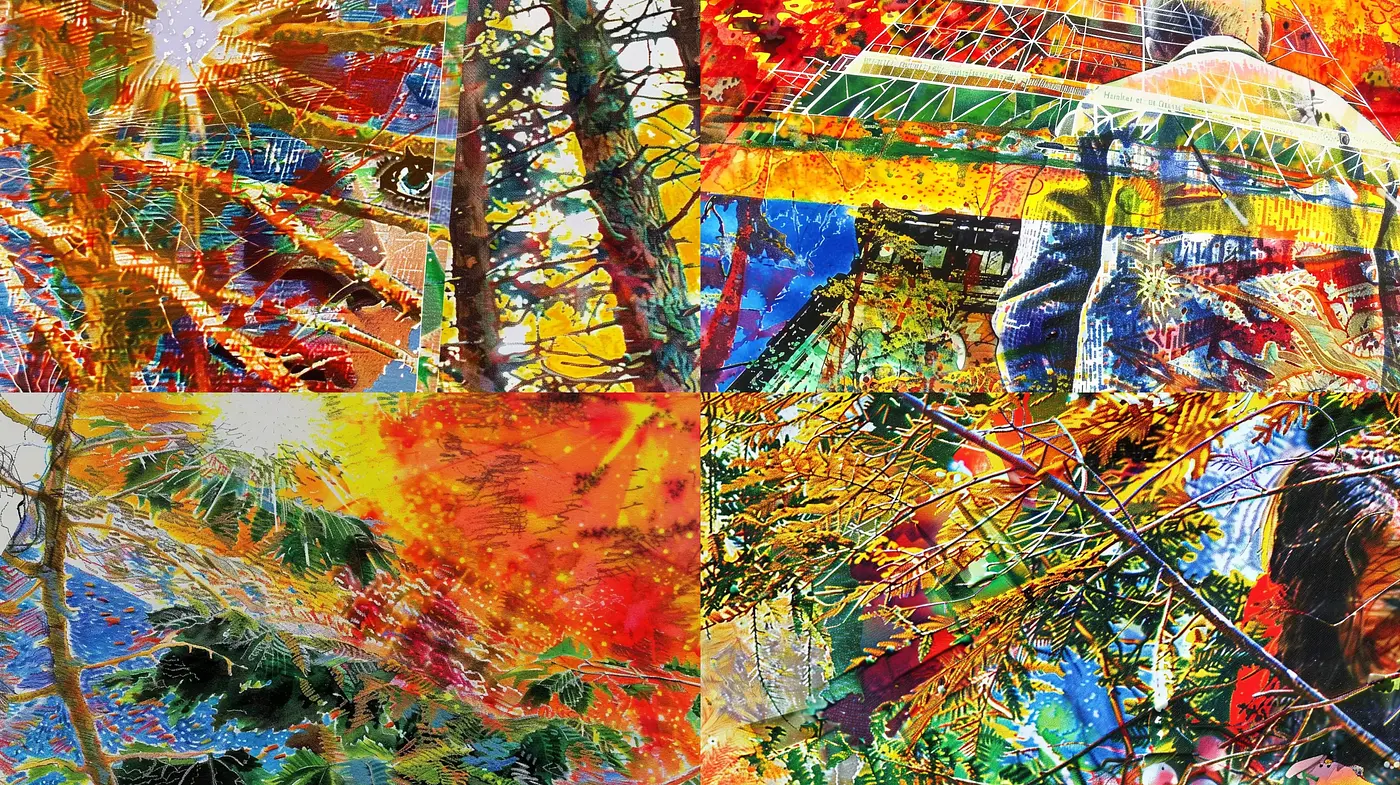 Abstract Chromatic Vibrancy: An Explosion of Color and Texture - Midjourney sref style