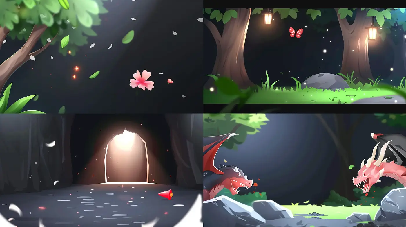 Enchanted Storybook Illustration Style with Consistent Nature Themes - Midjourney sref style