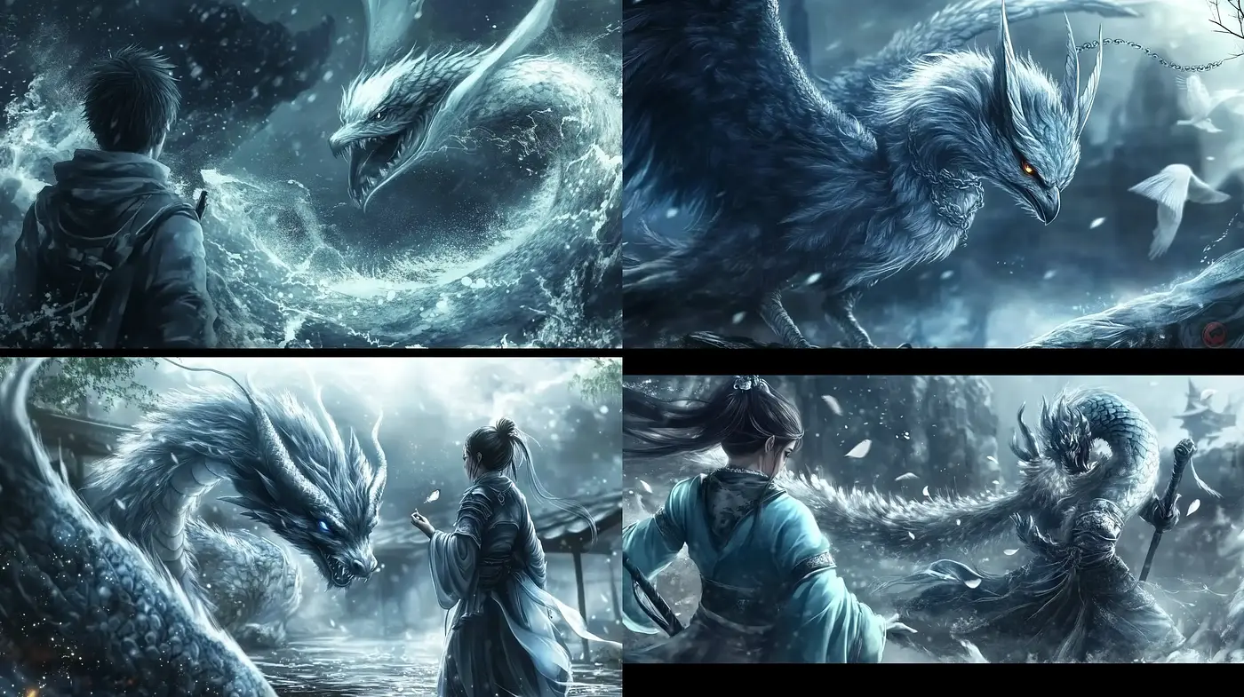 Ethereal Mist and Moonlight: A Fusion of Fantasy and Traditional Asian Art - Midjourney sref style