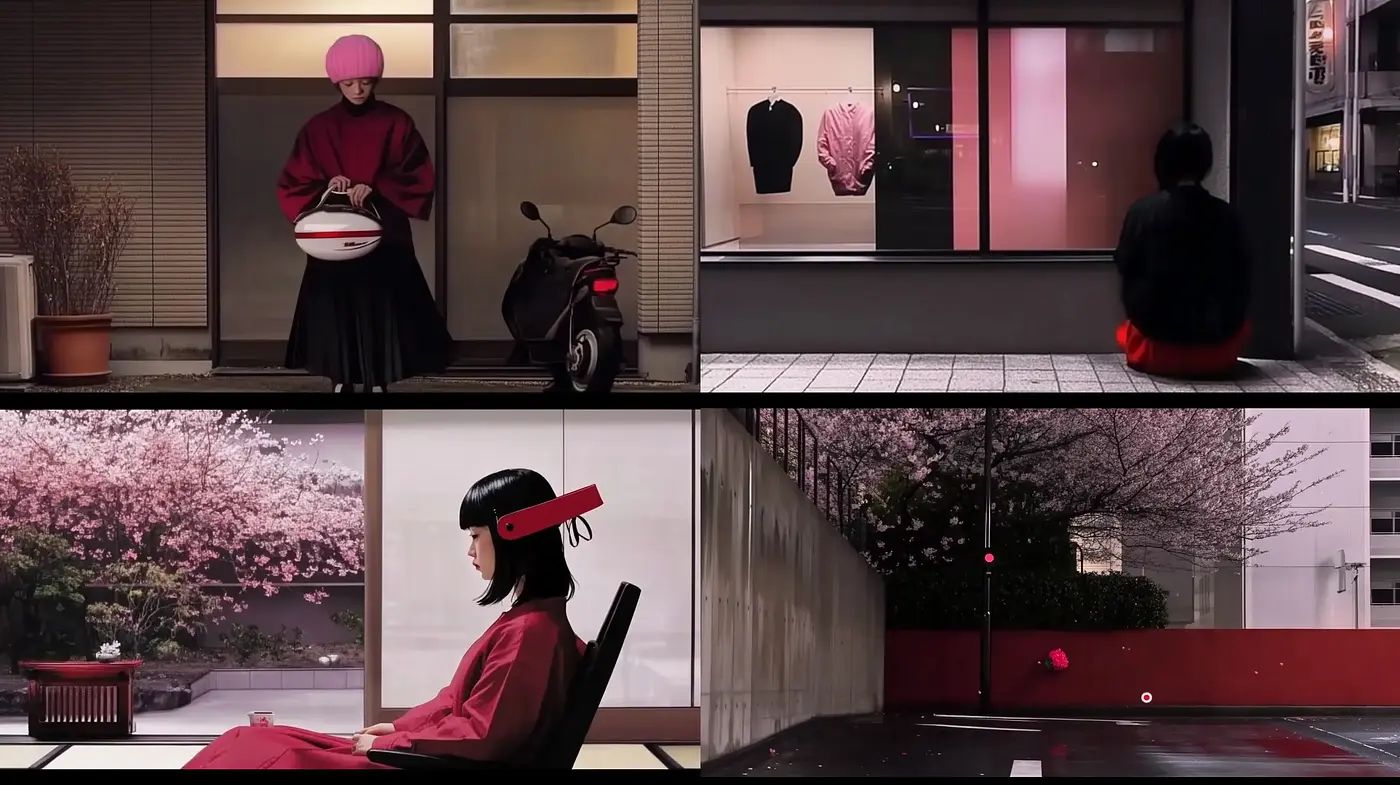 Stylistic Synchrony in Muted Urban Hues and Eastern Aesthetics - Midjourney sref style