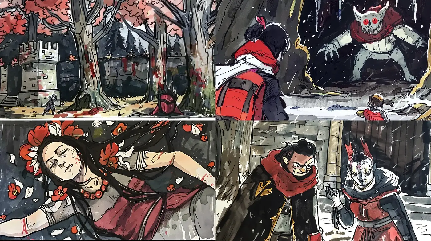 Expressive Brushwork and Evocative Tones: A Homage to Graphic Novel Aesthetics - Midjourney sref style