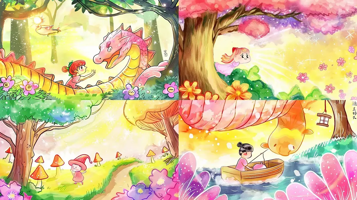 Charming and Whimsical Fantasy Illustrations - Midjourney sref style