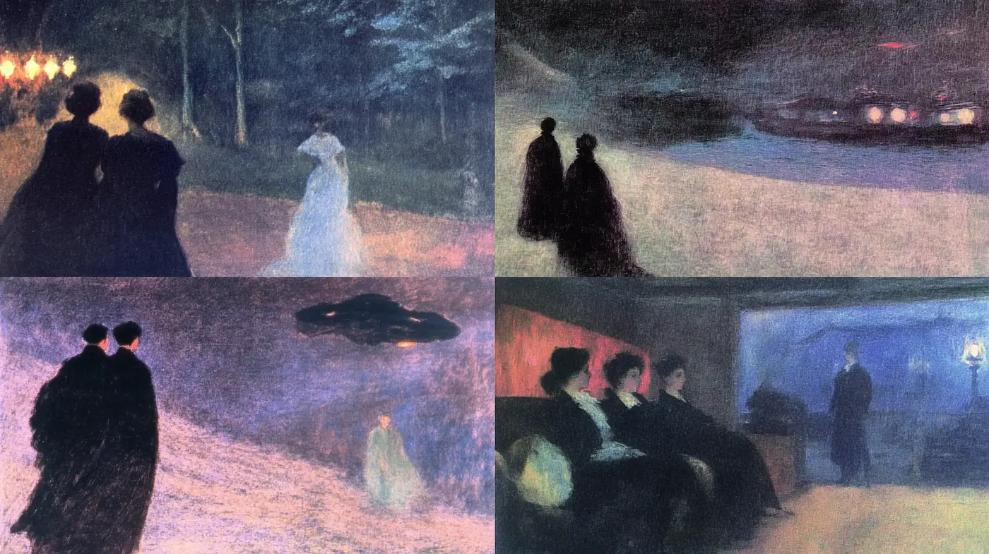 Ethereal Twilight Hues and Impressionist Inspirations - Midjourney sref style