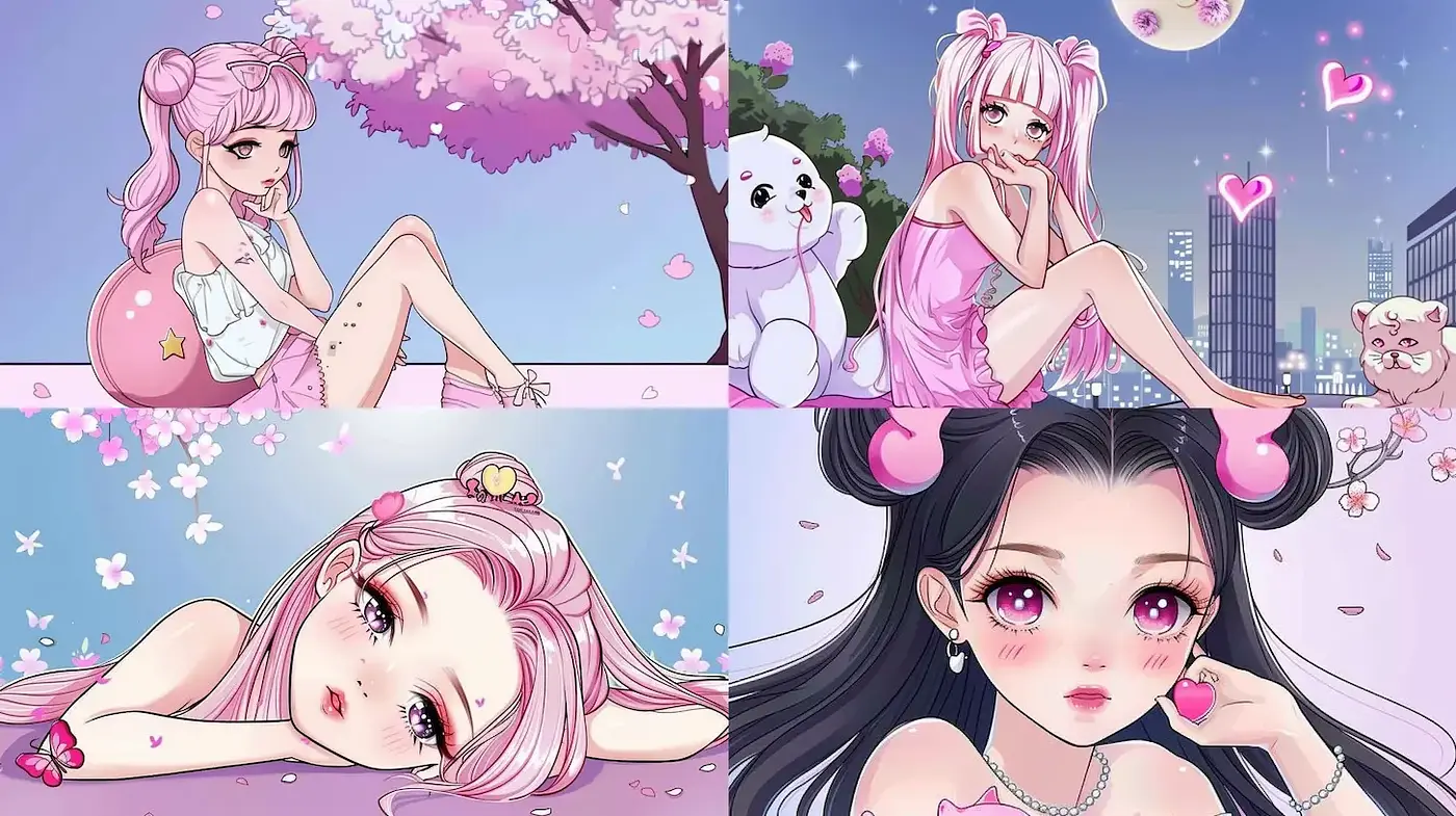 Charming and Playful Anime Aesthetic with Consistent Vibes - Midjourney sref style