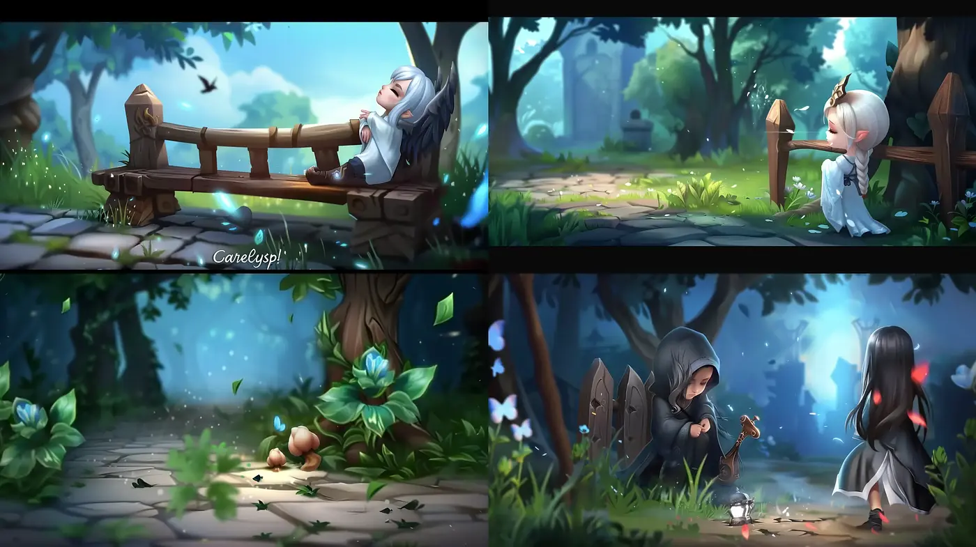 Enchanted Whimsical Forests with Soft Pastel Hues - Midjourney sref style
