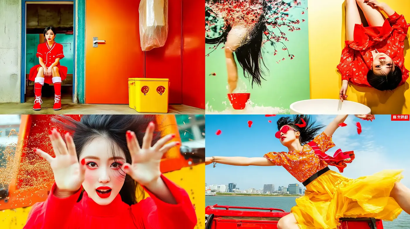 Vibrant Pop Art Extravaganza with High Saturation and Dynamic Compositions - Midjourney sref style