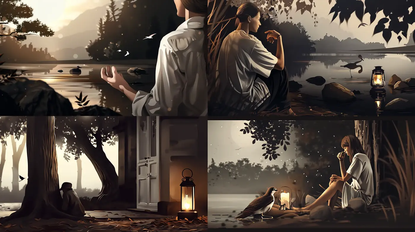 Twilight Serenity: A Consistent Dance of Dusky Hues and Contemplative Moods - Midjourney sref style