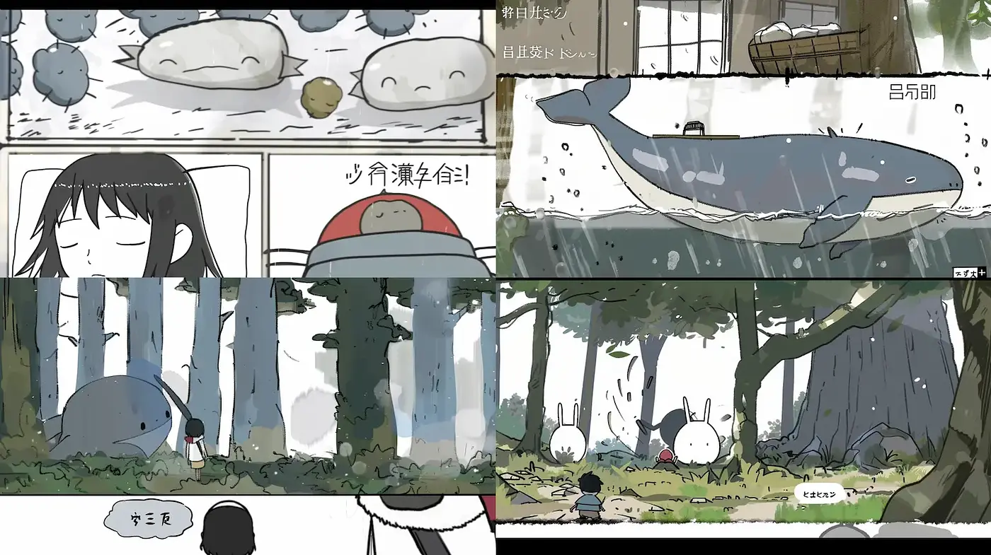 Whimsical and Minimalistic Cartoon Style with Subtle Textures - Midjourney sref style