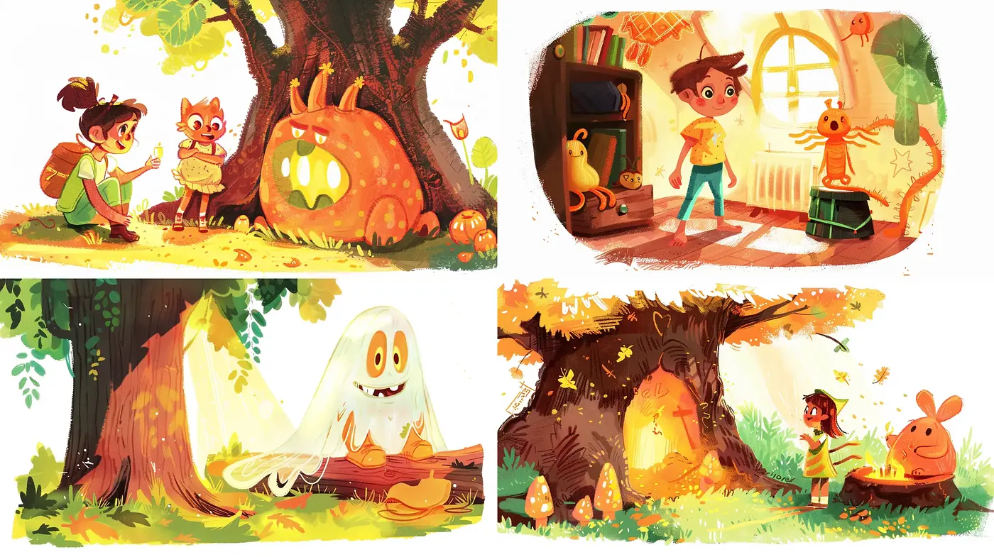 Warm and Whimsical Woodland Adventure - Midjourney sref style