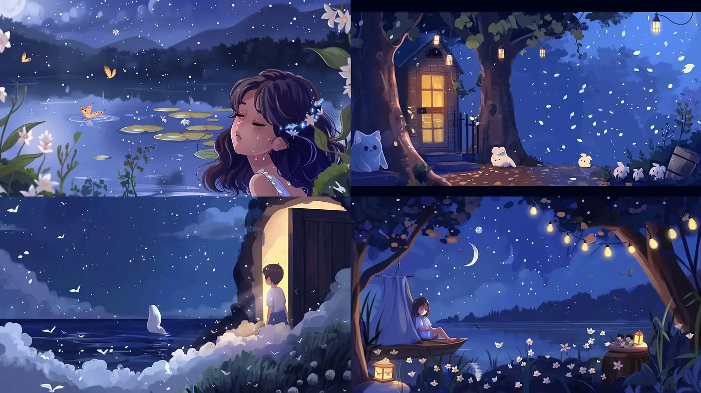 Twilight Whispers: Serenity in Dreamlike Hues - Midjourney sref style