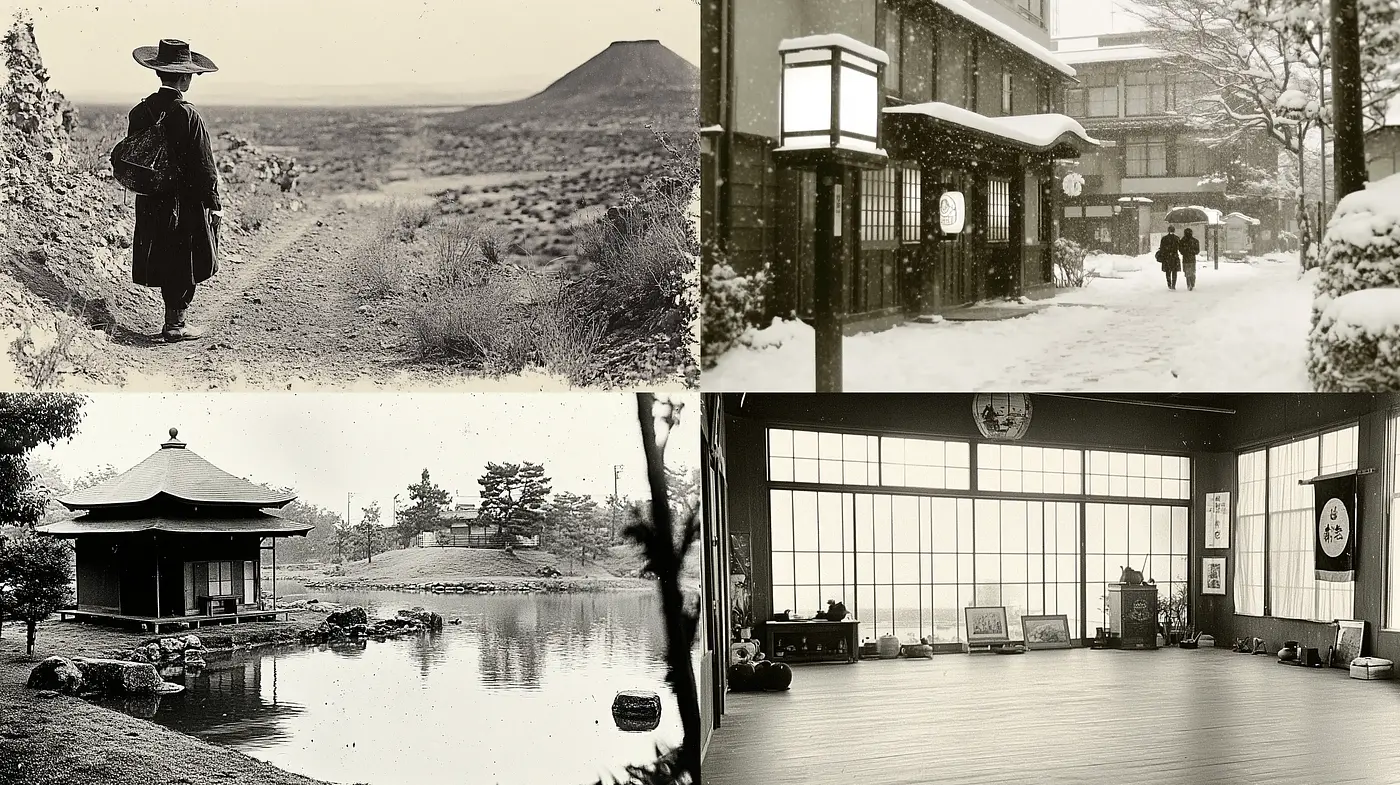 Monochromatic Serenity: A Homage to Traditional Japanese Aesthetics - Midjourney sref style