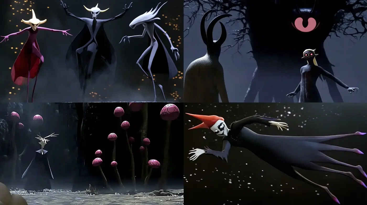 Ethereal Nocturne: A Symphony of Shadow and Grace - Midjourney sref style
