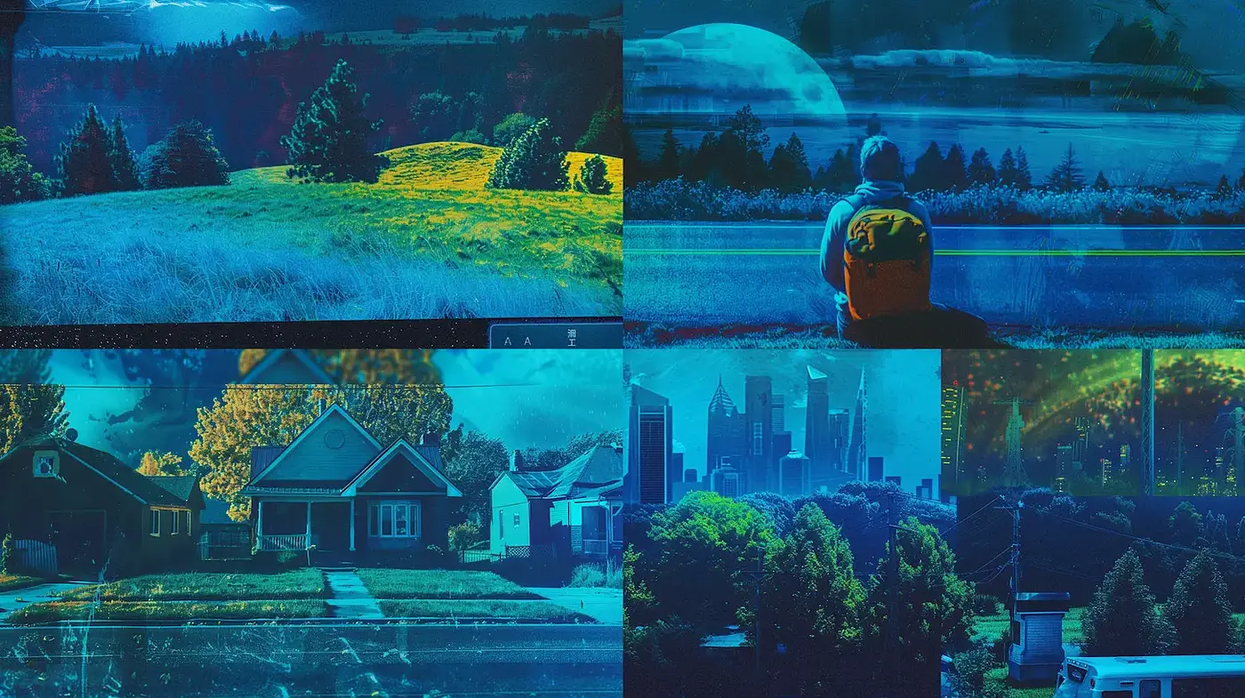 Dreamlike Landscapes with Surreal Elements and Vivid Colors - Midjourney sref style