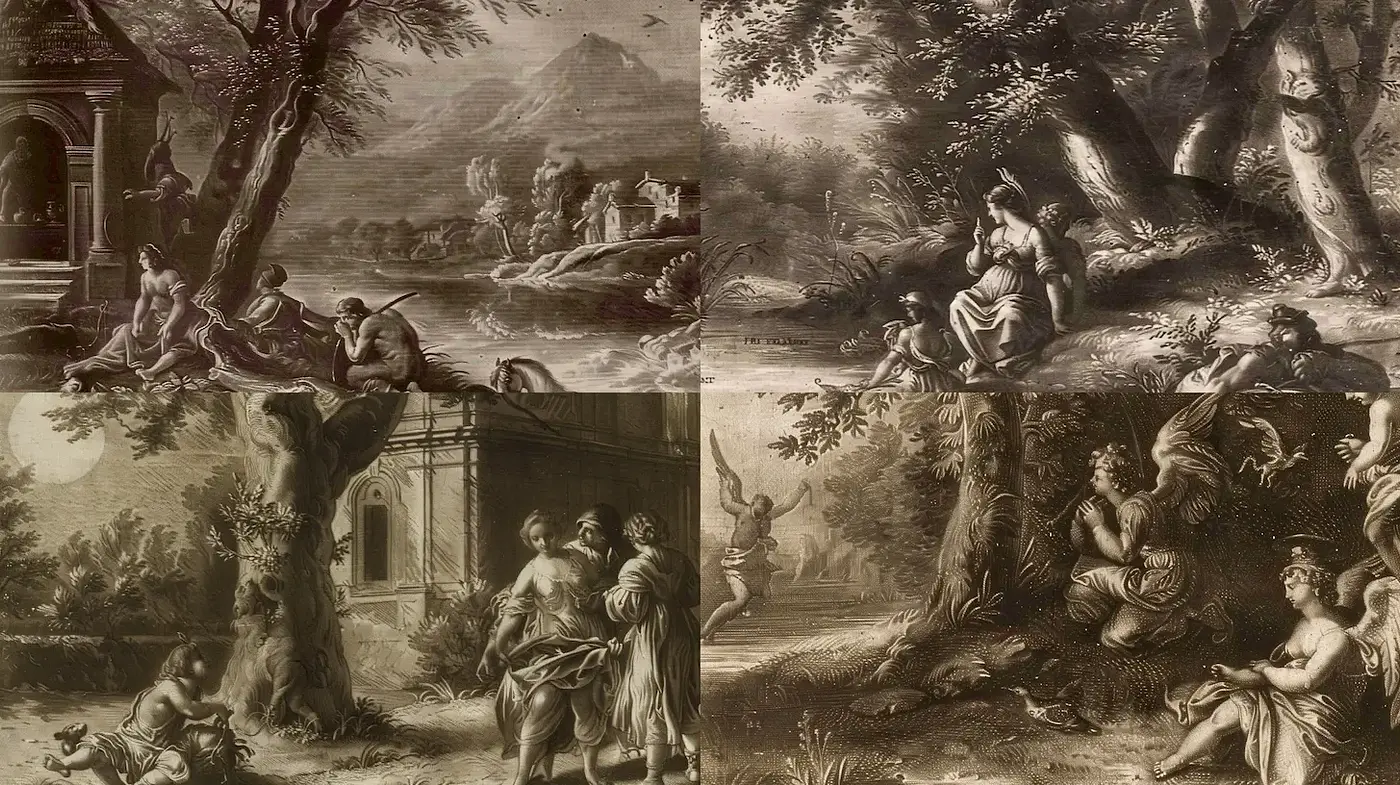 Classic Renaissance-inspired landscapes with intricate detail - Midjourney sref style