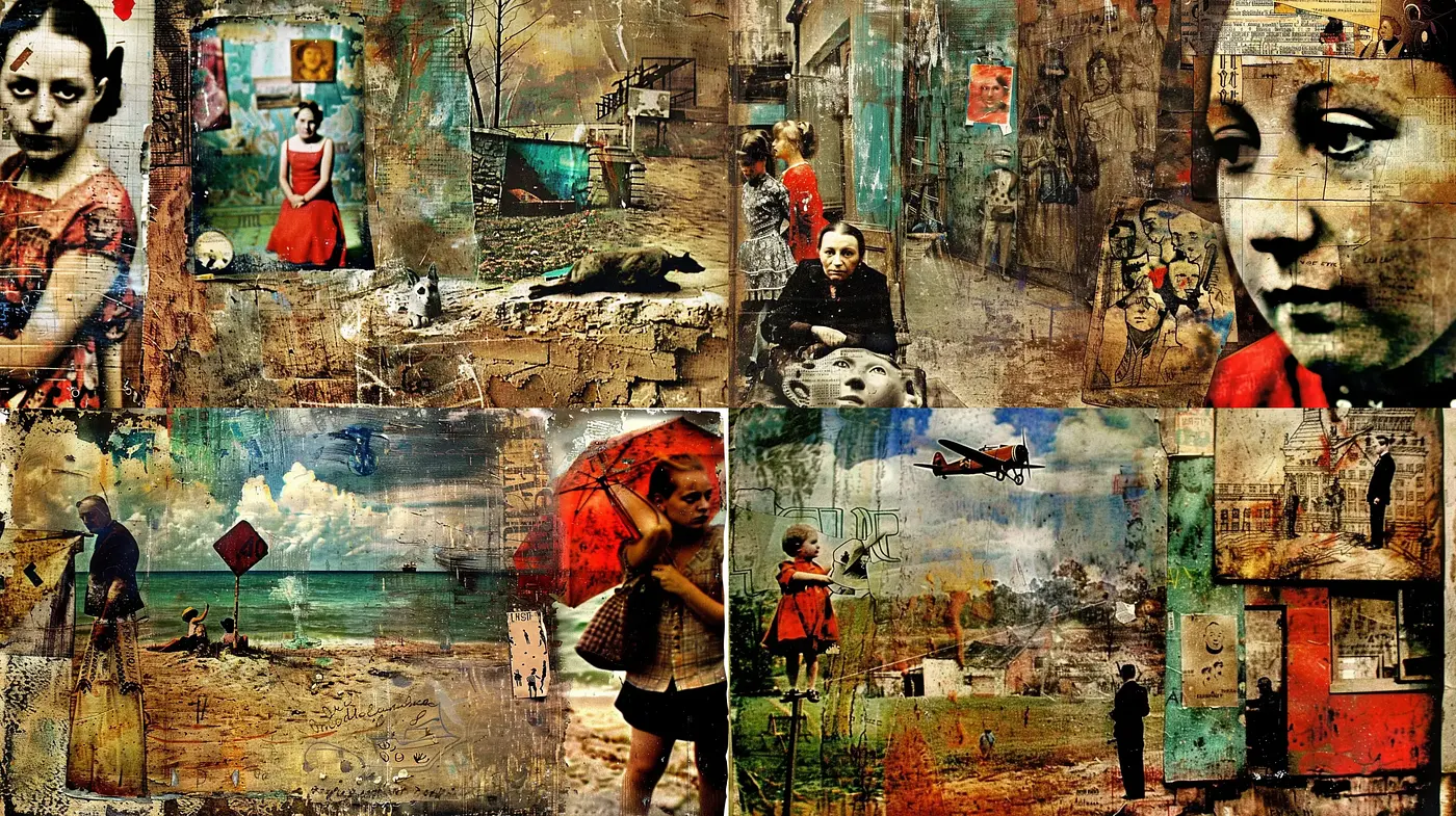 Rustic Tapestry of Melancholic Memories - Midjourney sref style