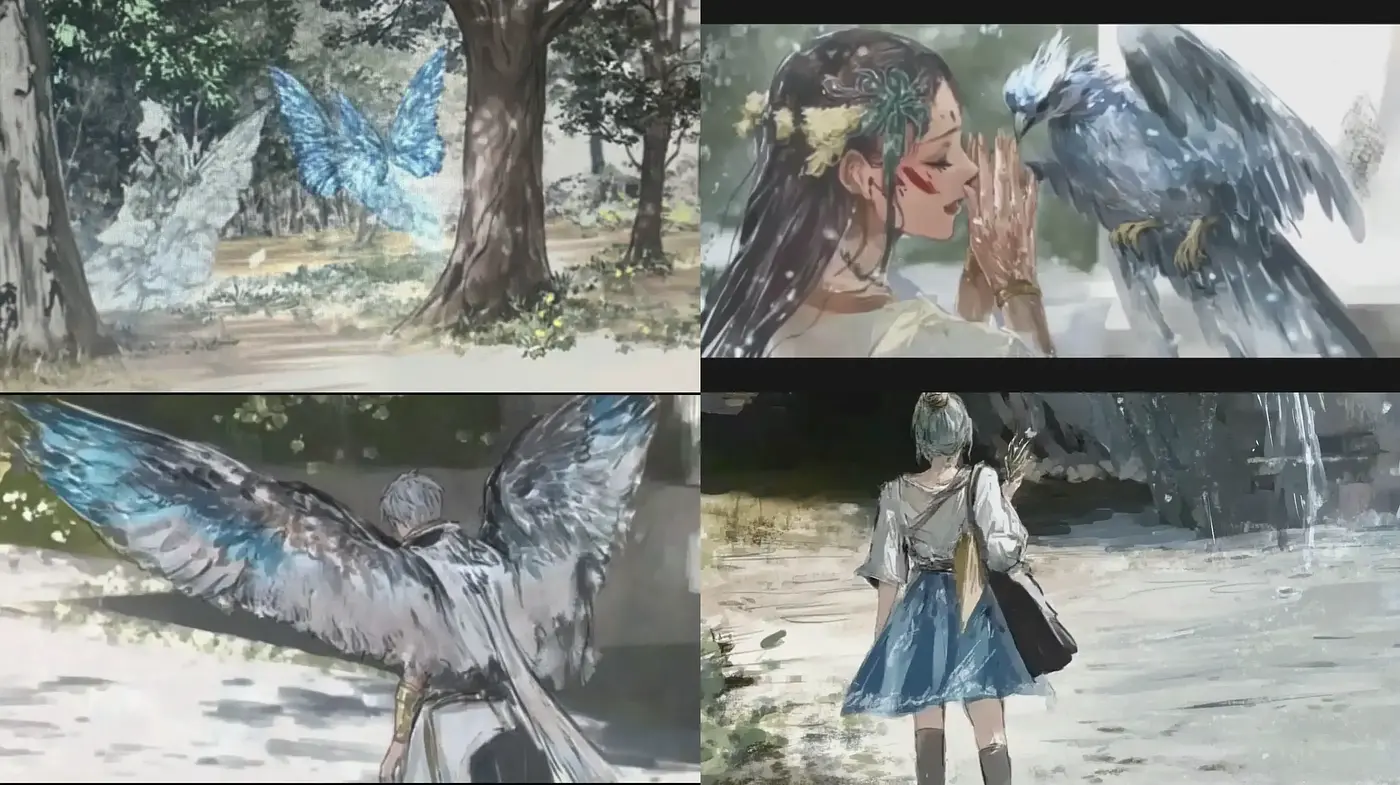 Ethereal Dreamscape in Washed Watercolors - Midjourney sref style