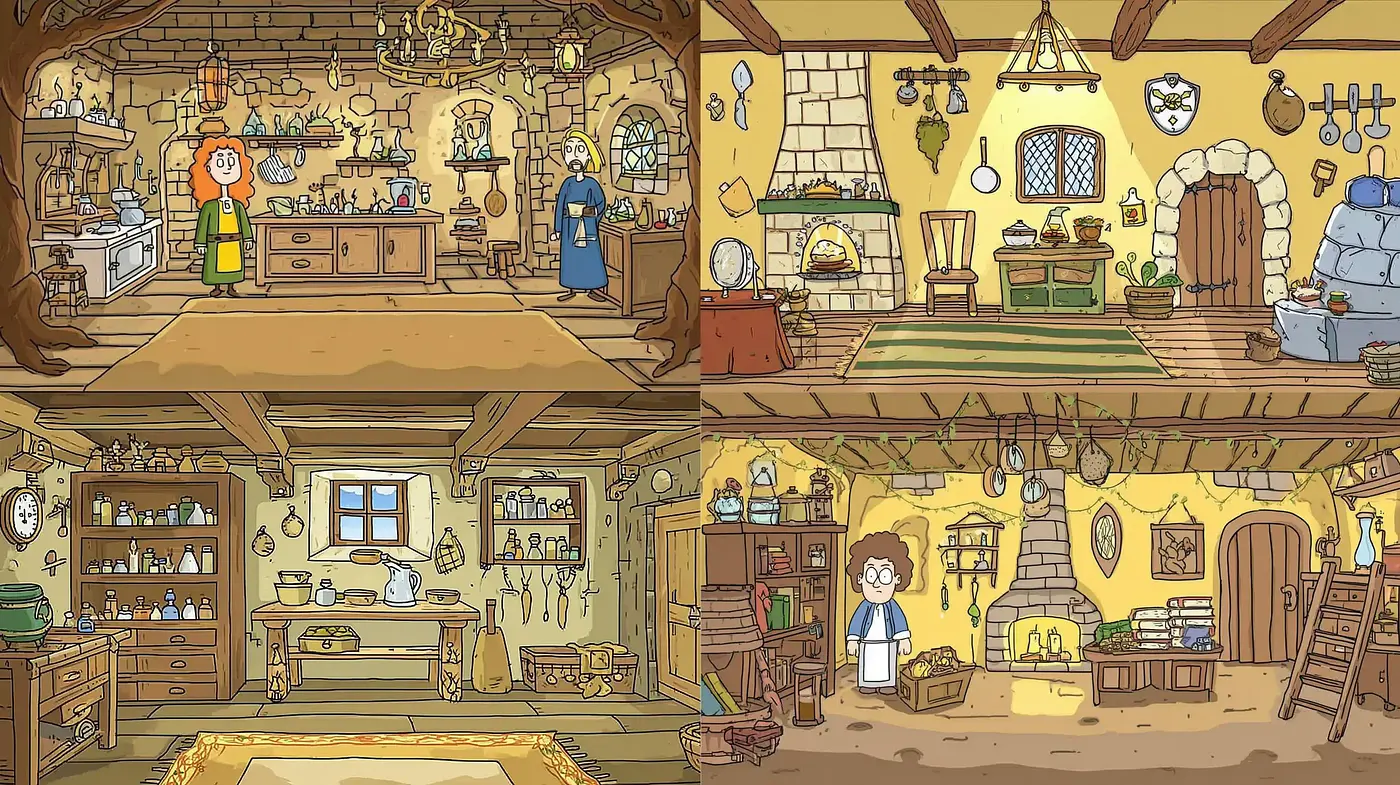 Charming and Whimsical Rustic Interior Style - Midjourney sref style
