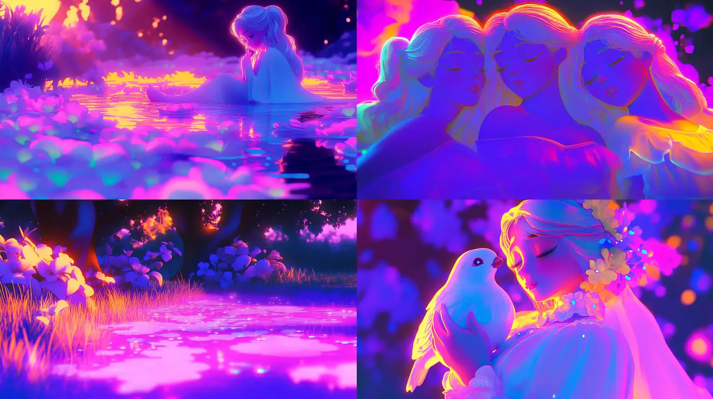 Luminous Dreamscapes: A Study in Ethereal Lighting and Saturation - Midjourney sref style