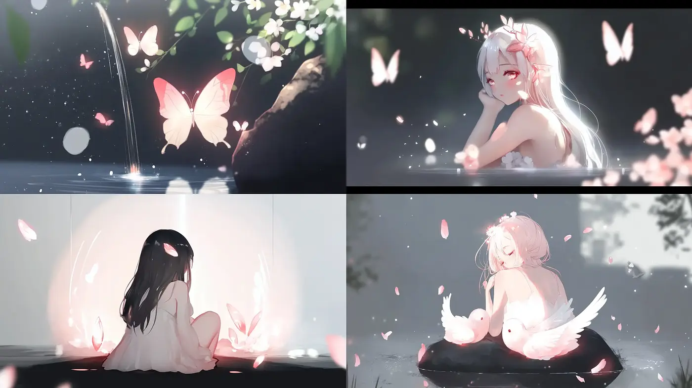 Ethereal Serenity: A Softly Lit Anime Dreamscape - Midjourney sref style