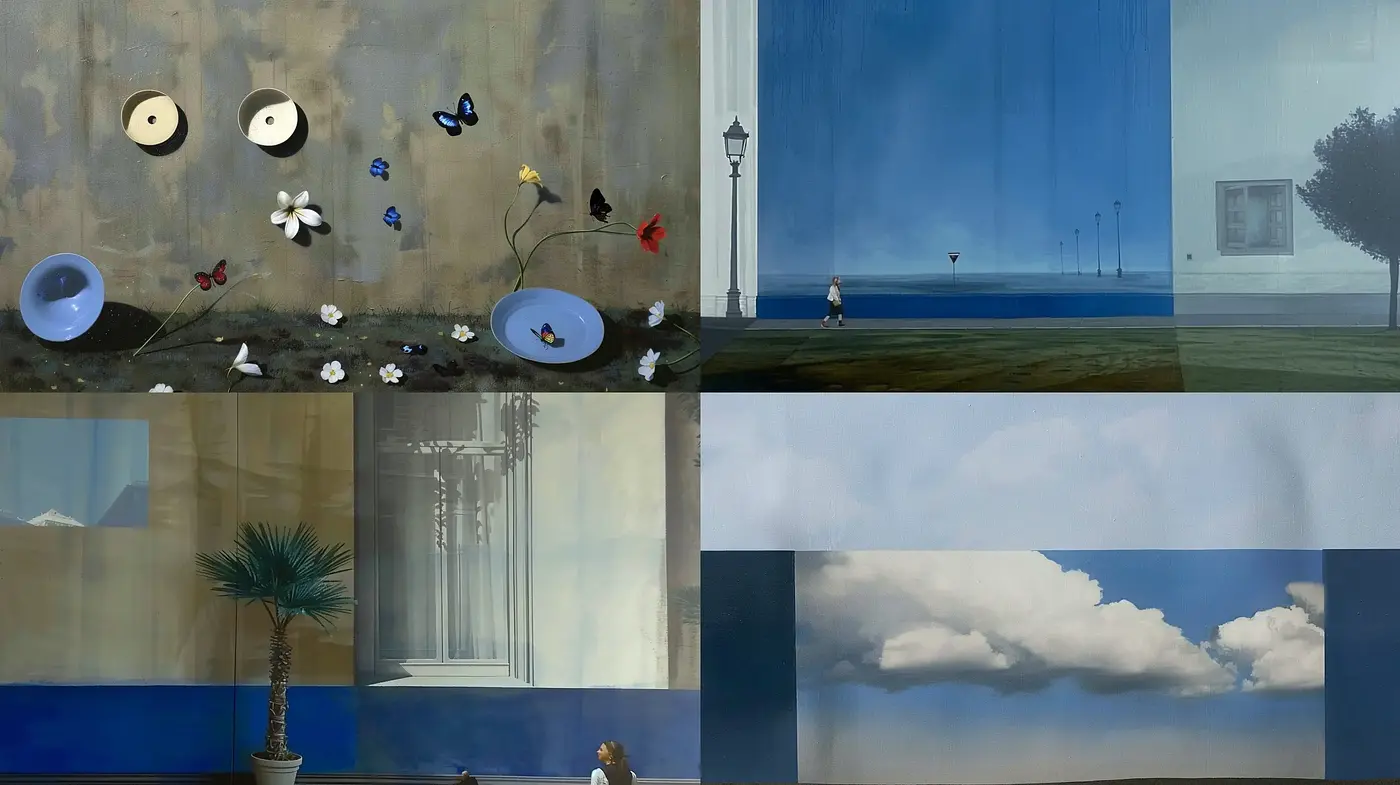Melancholic Serenity in Ethereal Blue Hues - Midjourney sref style