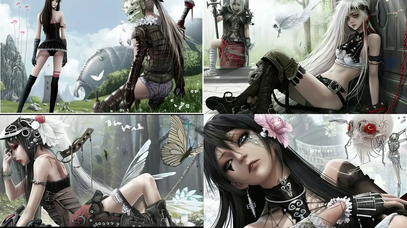 Ethereal Fantasy Cyberpunk Fusion - Midjourney sref style