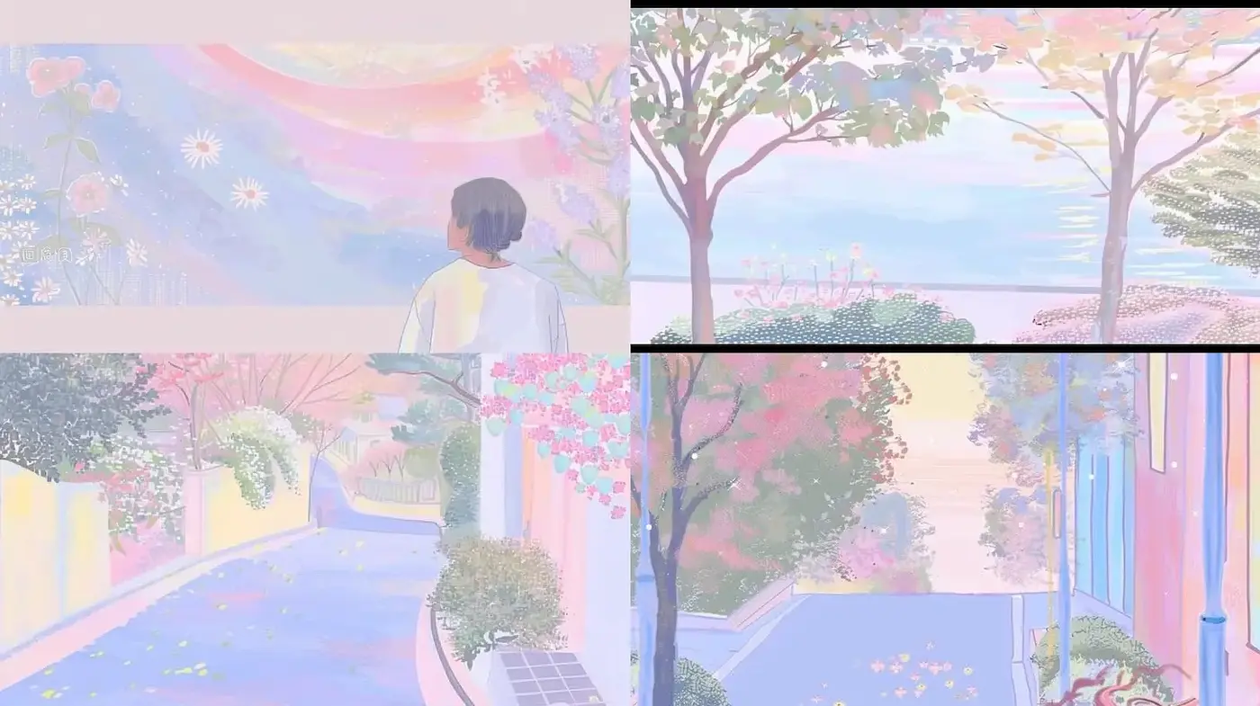 Soft Pastel Landscapes with a Dreamy Aura - Midjourney sref style