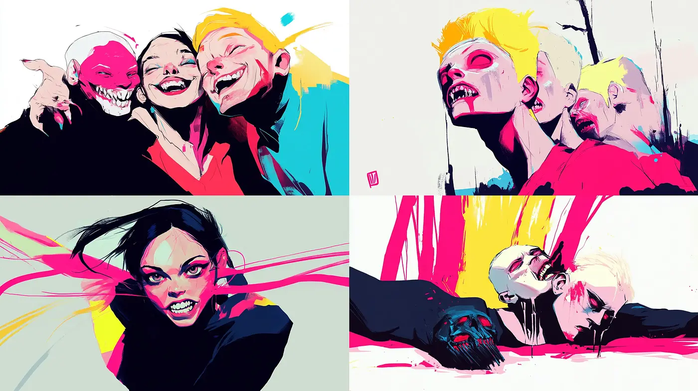 Vibrant Expressionism with a Pop Art Twist - Midjourney sref style