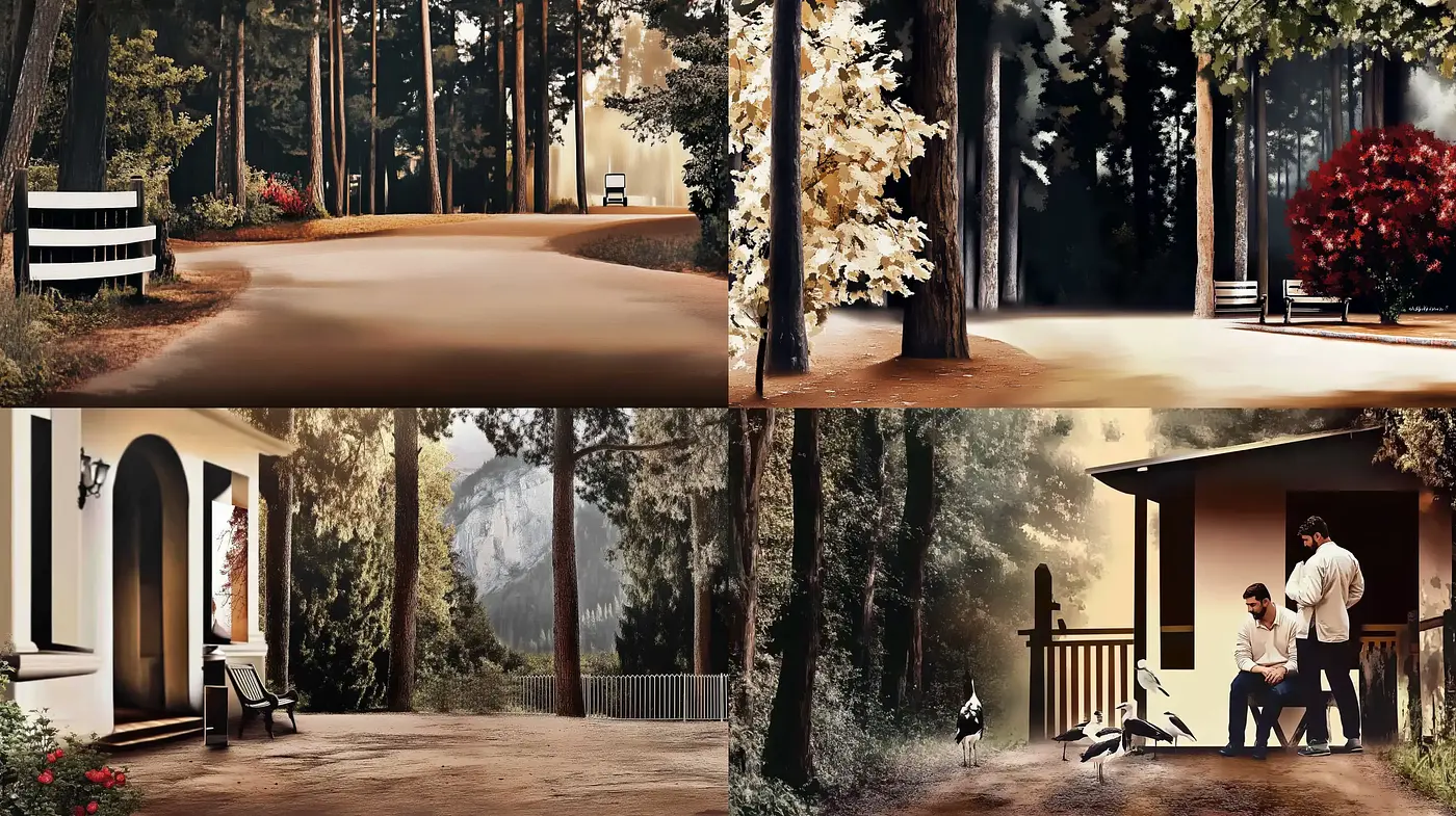 Autumnal Serenity in Sepia: A Homage to Tranquil Vistas - Midjourney sref style