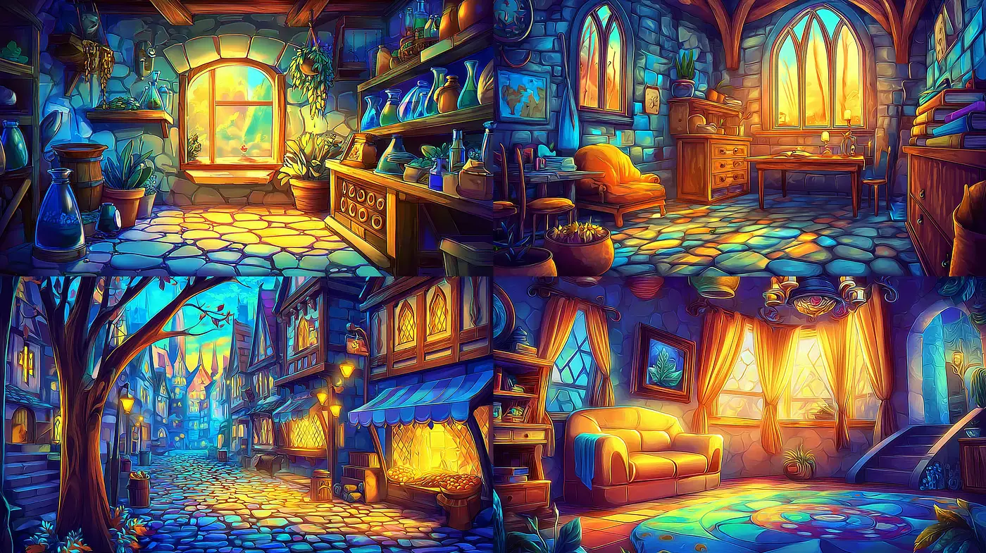 Magical Environments with Whimsical Charm - Midjourney sref style