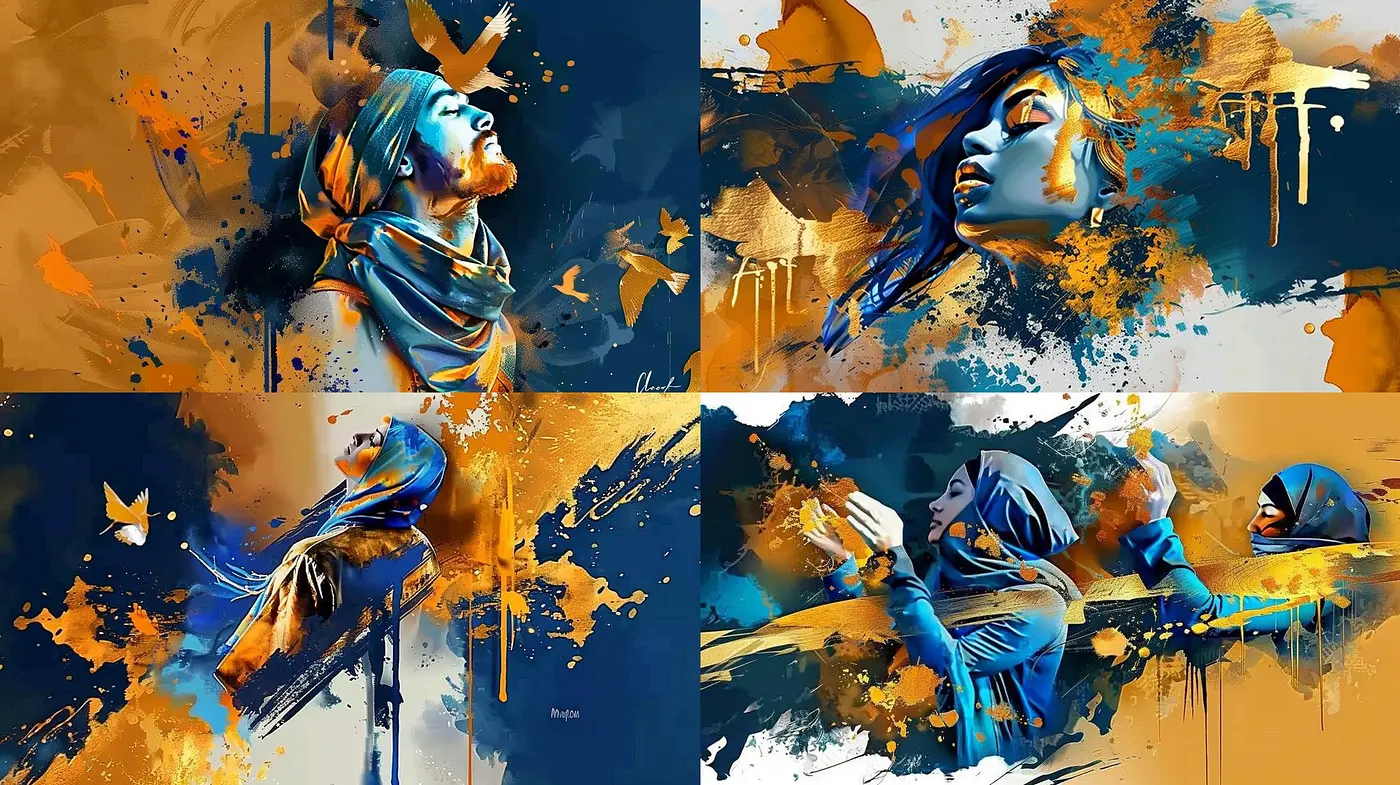 Ethereal Brushstrokes: An Exploration of Abstract Expressionism with Surreal Overtones - Midjourney sref style