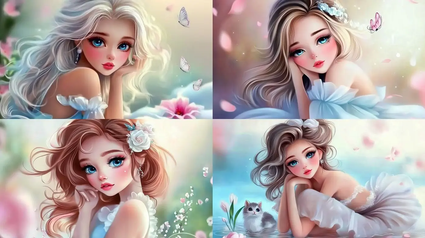 Enchanting Serenity: Dreamlike Portraits with a Soft Pastel Palette - Midjourney sref style