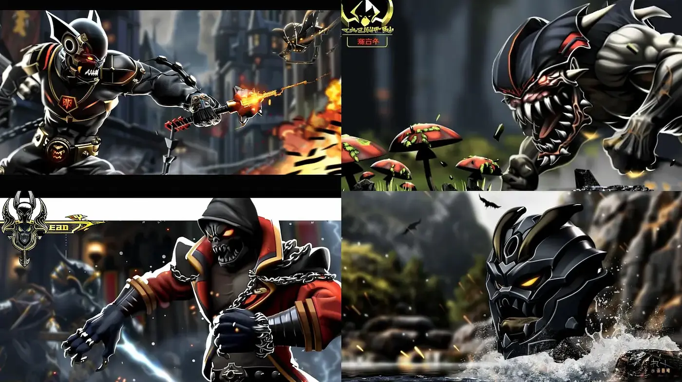 Dynamic and Darkly Themed Illustrations with a Modern Edge - Midjourney sref style