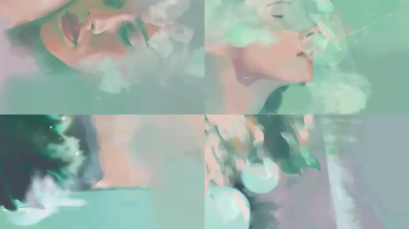 Ethereal Dreamscape with Fluid Brushwork - Midjourney sref style