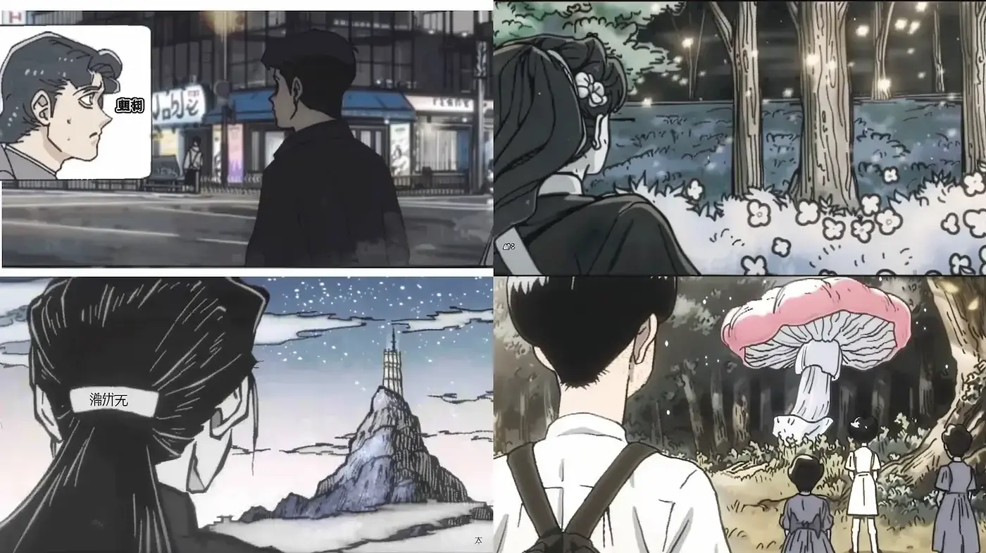 Intriguing Blend of Modern Urban and Nature Elements with a Vintage Anime Vibe - Midjourney sref style