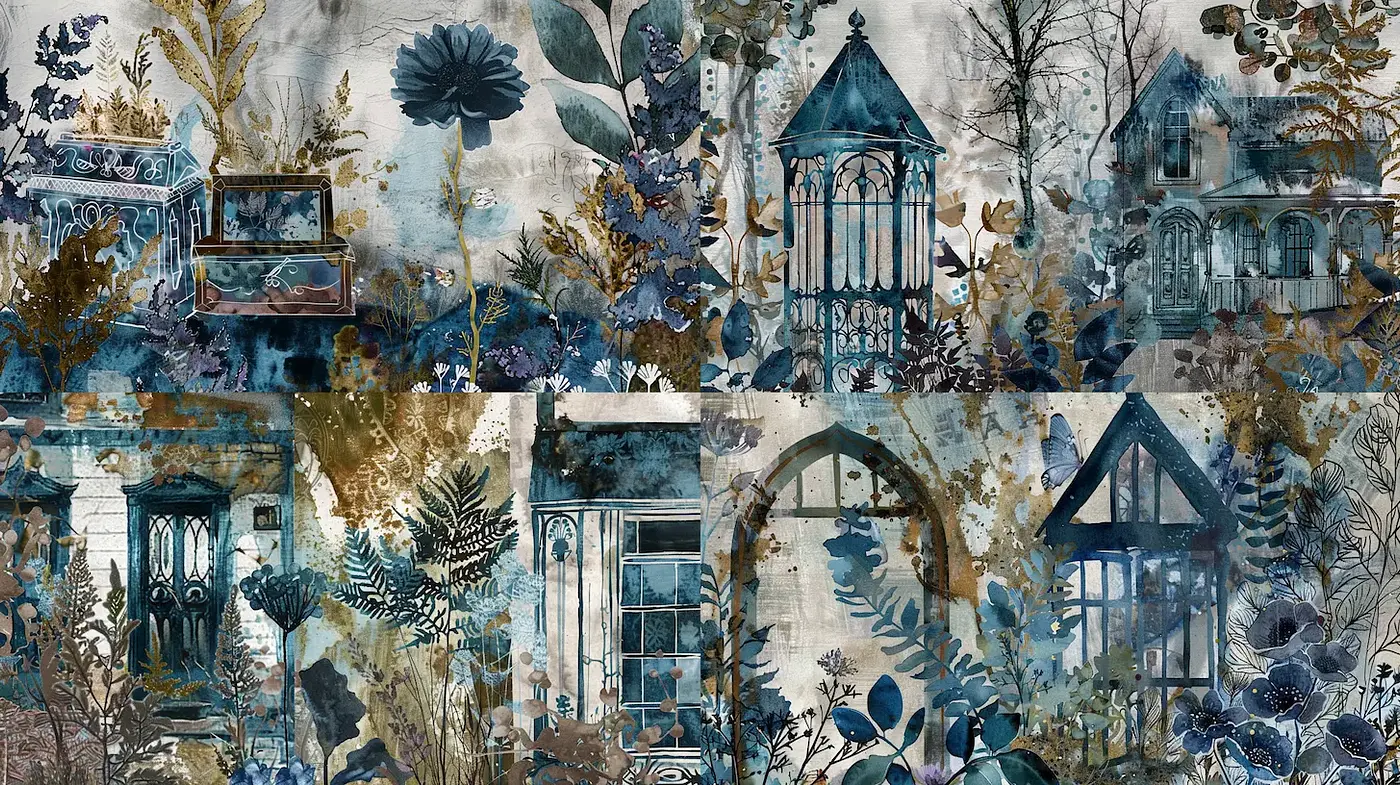 Intricate Botanical Illustrations with a Dreamy Atmosphere - Midjourney sref style