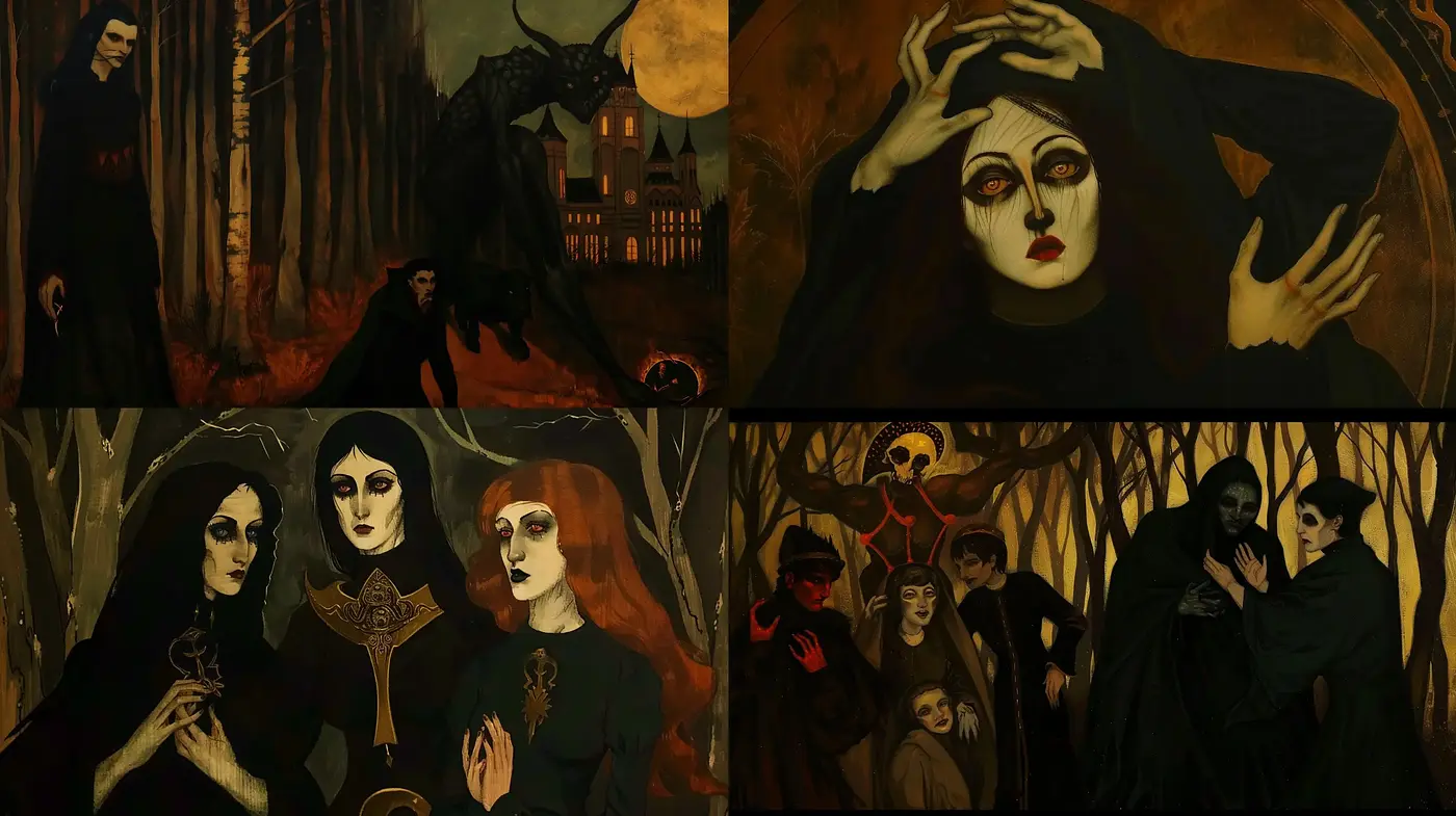 Eerie Elegance in a Hauntingly Aristocratic Palette - Midjourney sref style