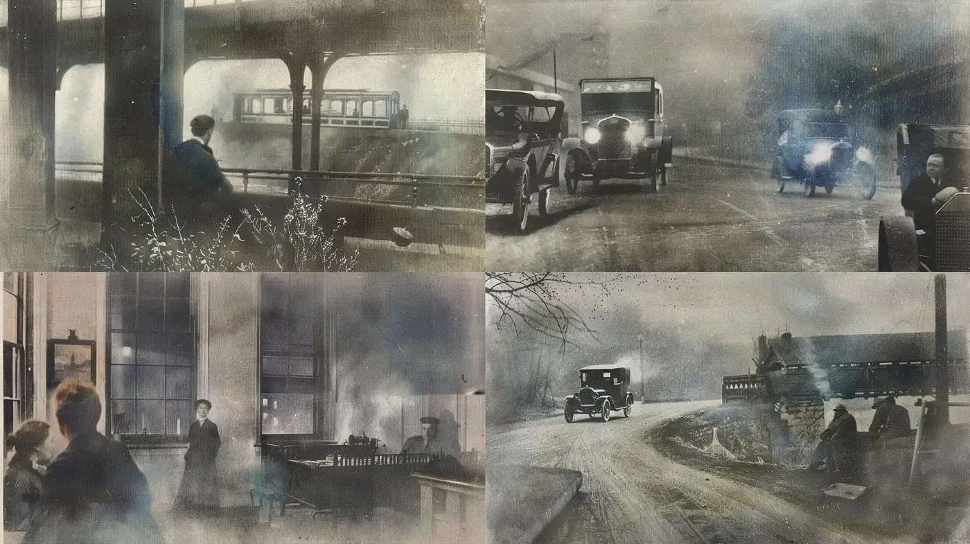 Monochromatic Echoes of a Bygone Era - Midjourney sref style
