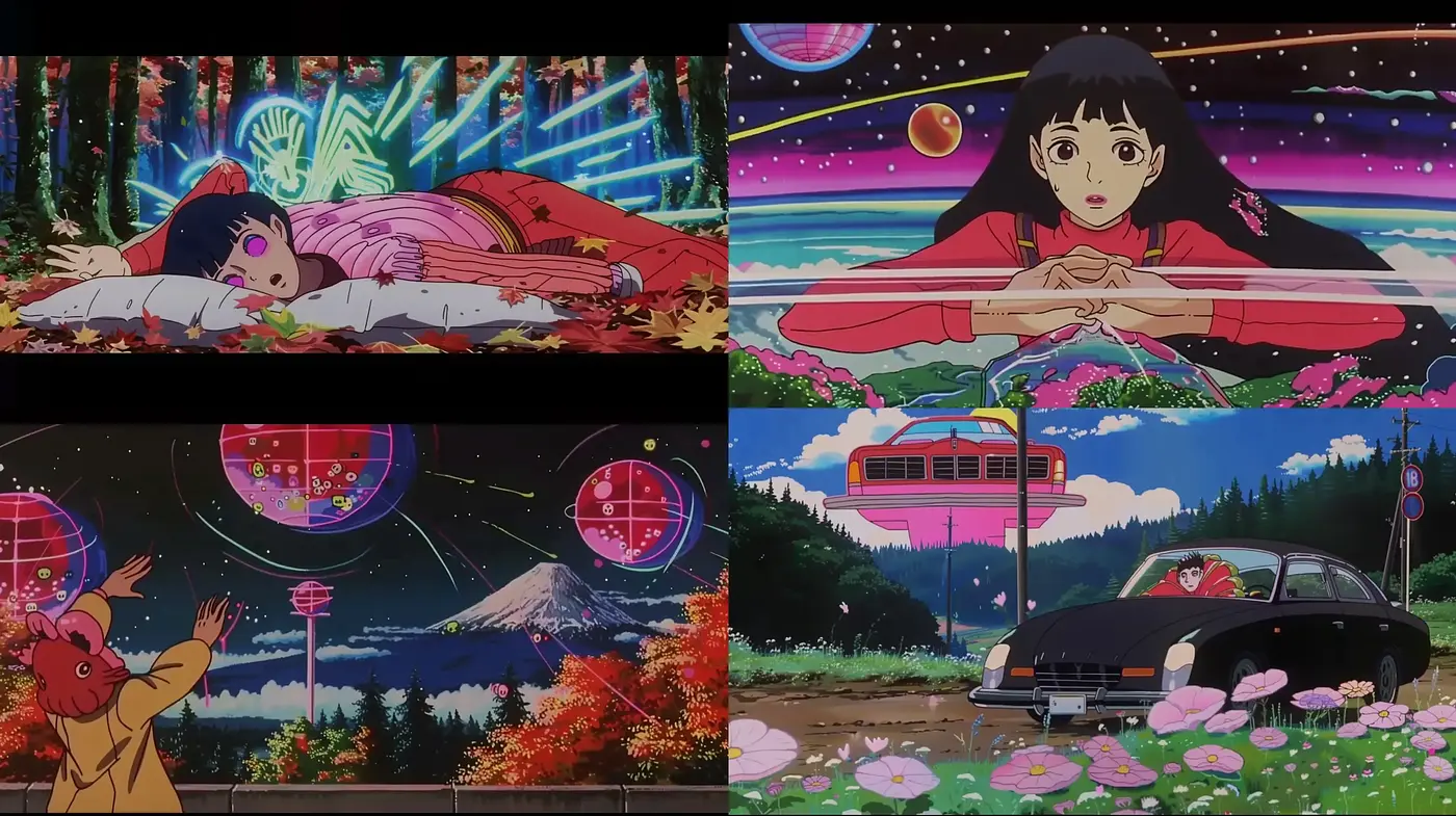 Retro-Futuristic Anime Dreamscape with a Fantastical Sci-fi Essence - Midjourney sref style