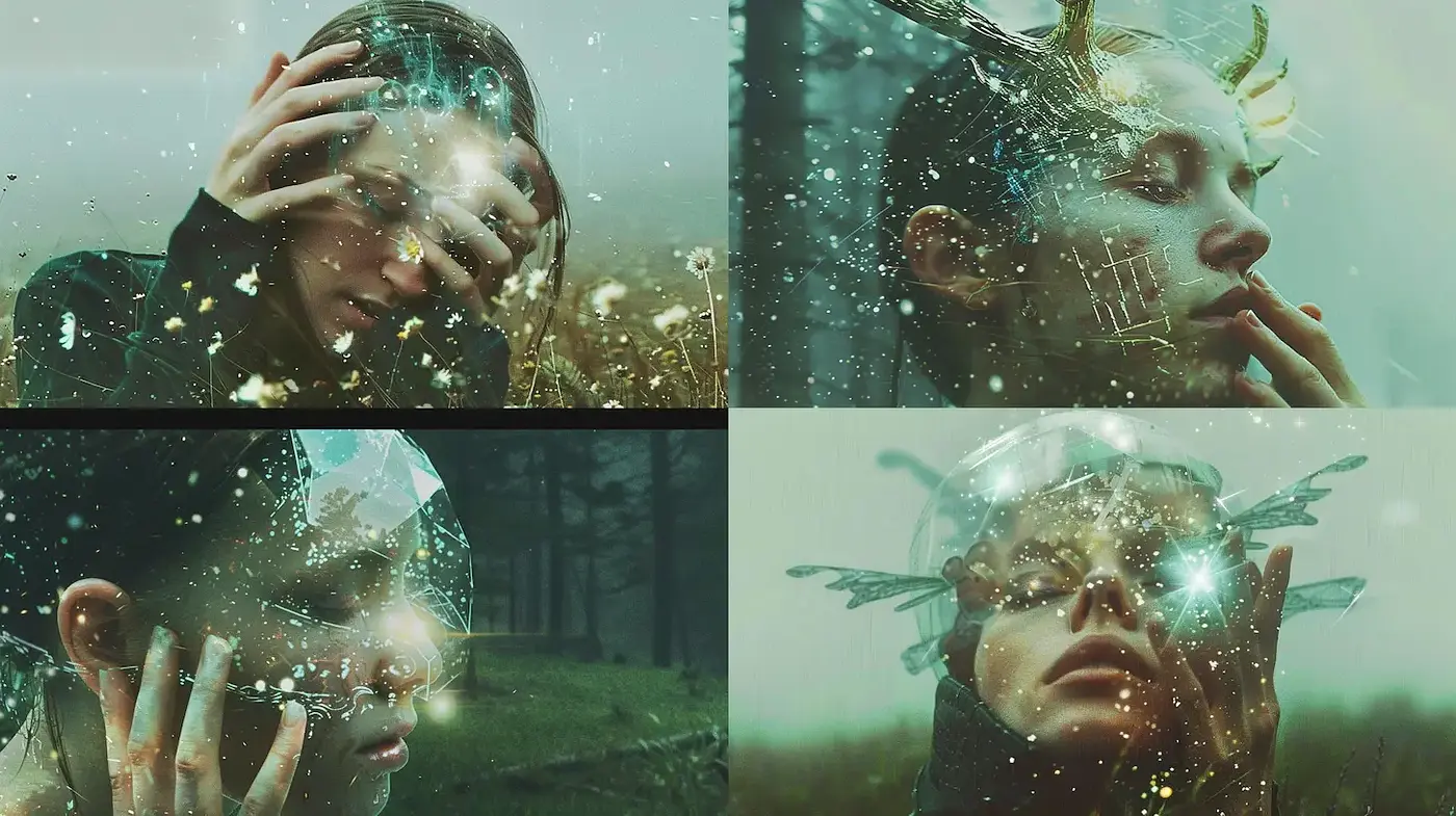 Ethereal Imagery with Nature and Surrealistic Elements - Midjourney sref style