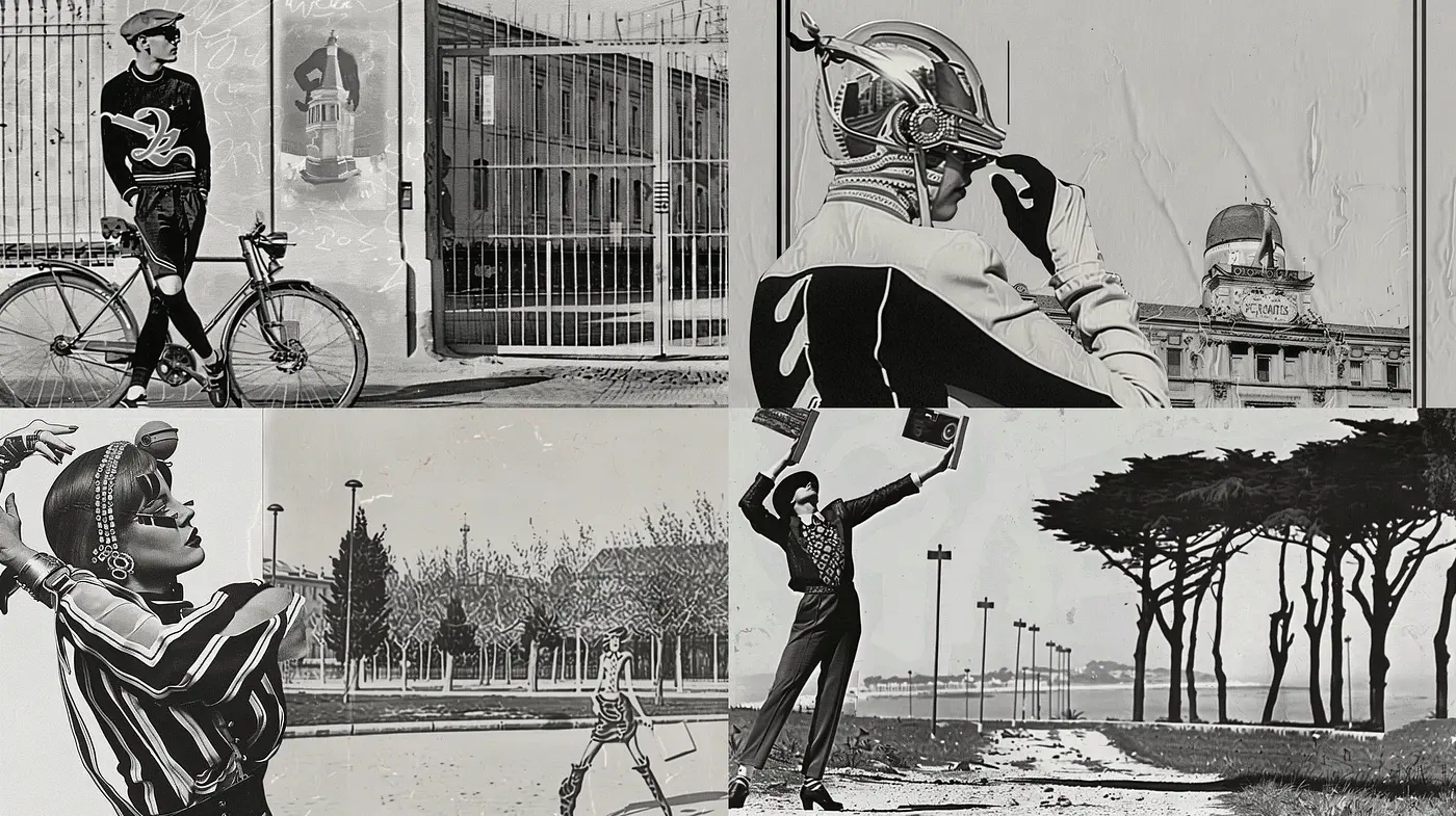 Monochromatic Retro-Futurism with a Contemporary Twist - Midjourney sref style