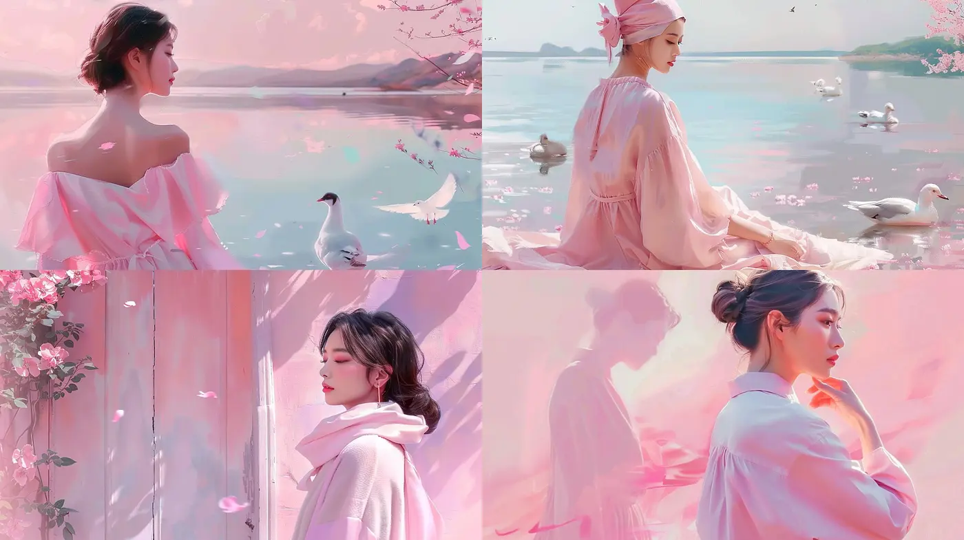 Ethereal Pastel Dreamscape: A Harmonious Blending of Soft Hues and Gentle Impressions - Midjourney sref style