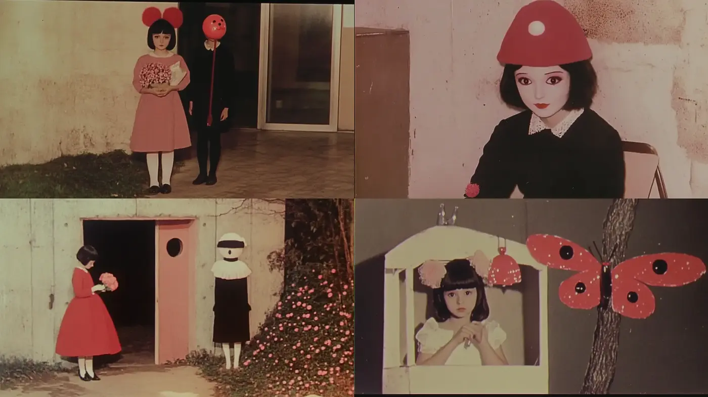 Whimsical Retro Dreamscapes with Surreal Touches - Midjourney sref style