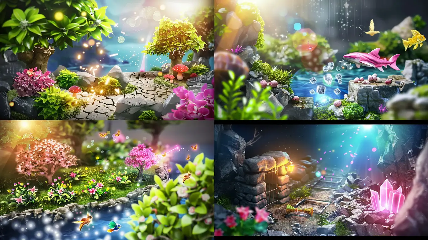 Enchanted Dreamscapes: A Homage to Surreal Fantasy Worlds - Midjourney sref style