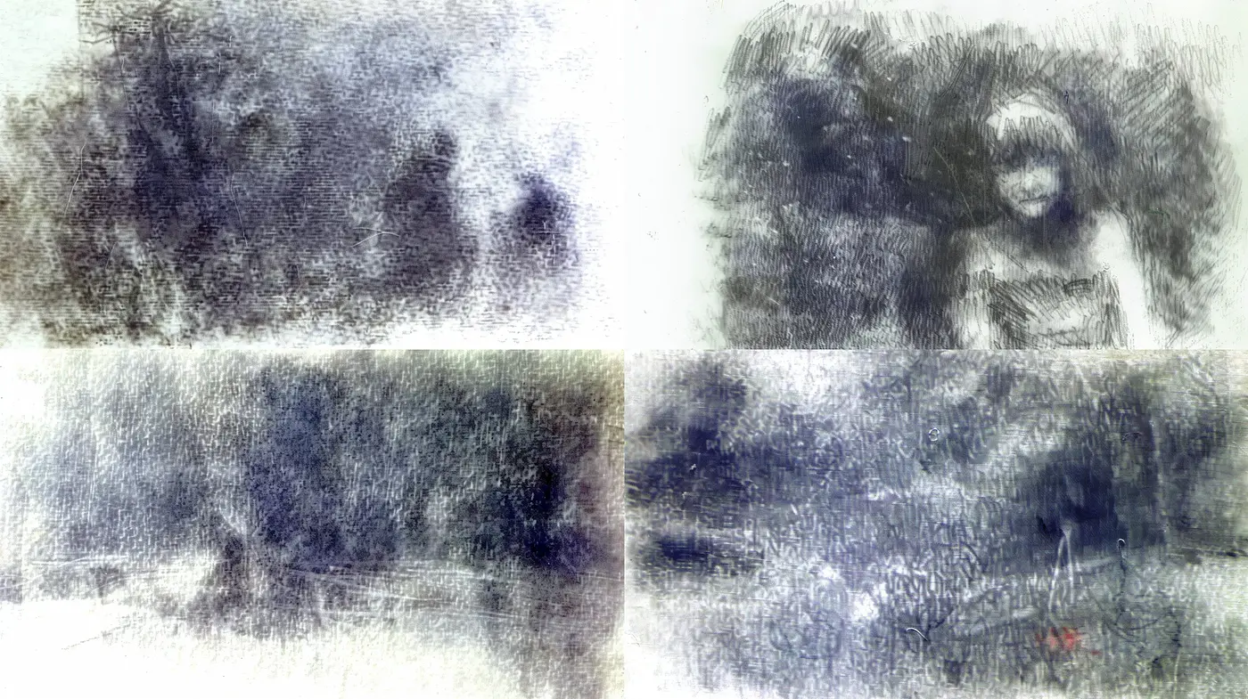 Ethereal Monochrome Textures and Shades: A Homage to Time-Worn Elegance - Midjourney sref style