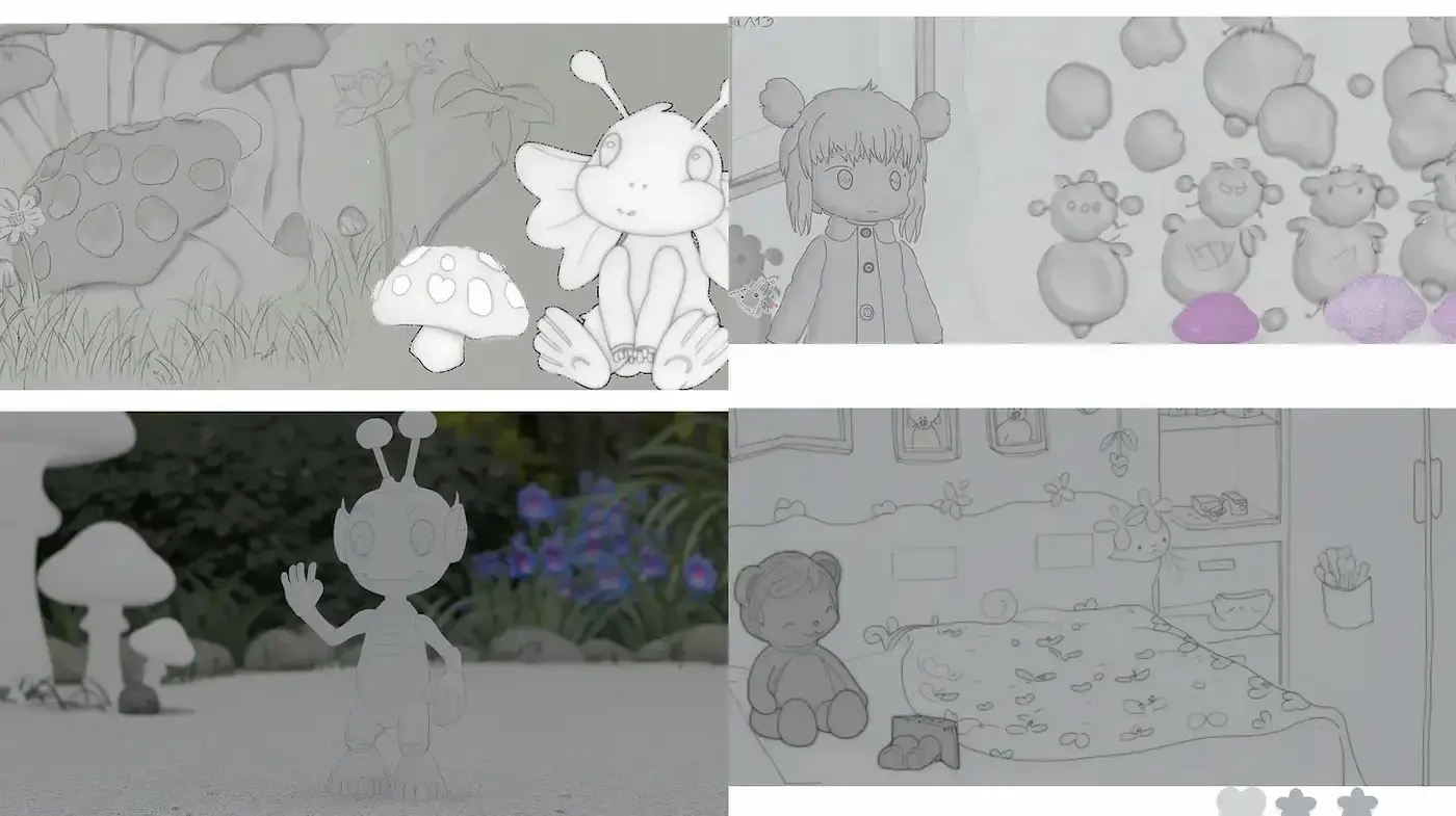 Charming Whimsical Illustrations with a Childlike Essence - Midjourney sref style