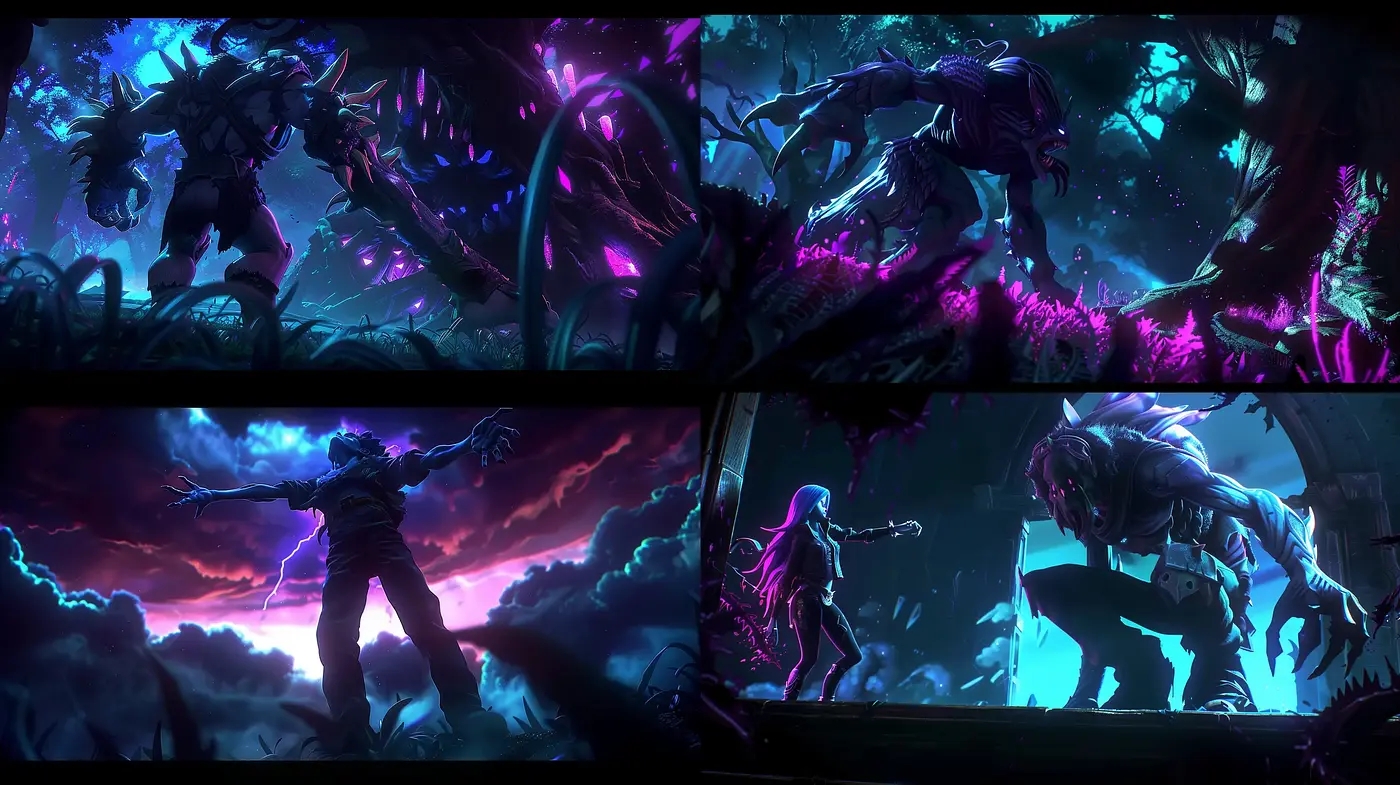 Ethereal Twilight Tones in Dynamic Fantasy Illustration - Midjourney sref style